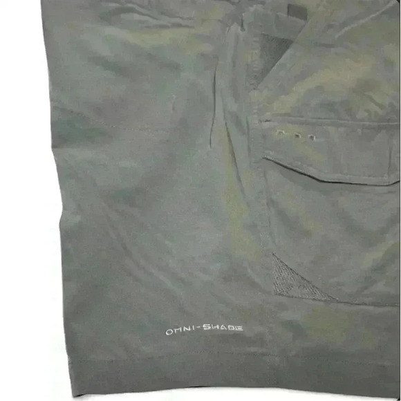 Columbia PFG Men's Cargo Shorts Gray Size Large Omni-Shade Technology - Picture 4 of 8